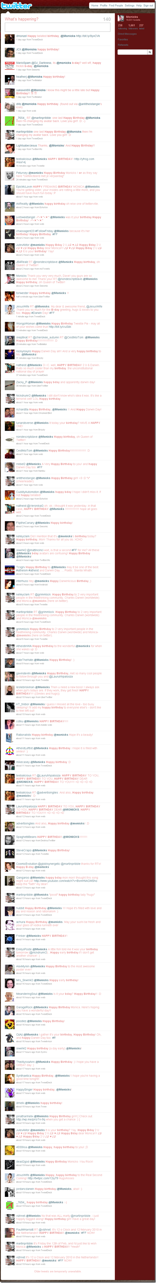 B'day tweets2post