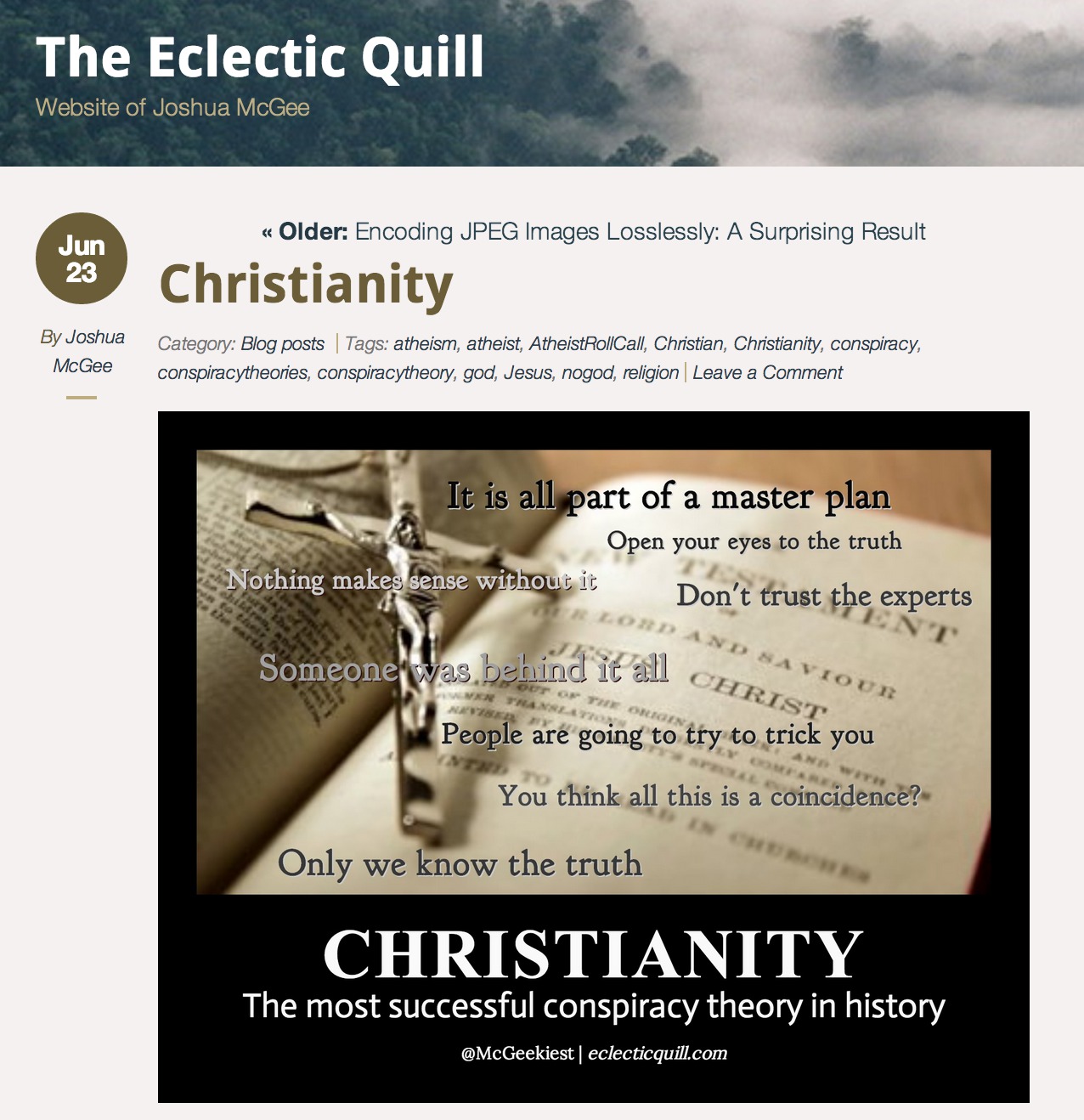 The Eclectic Quill » Christianity: The most successful conspiracy theory in history
